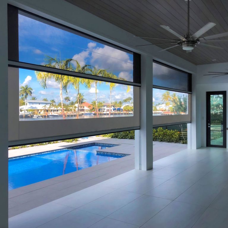 Motorized Retractable Computer Screen Motorized Retractable Screens | Bug, Solar & Vinyl Screen System