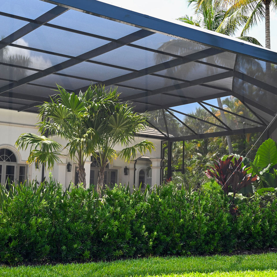 Ace Screen Repair and More Custom Lanai Wide View Screen Enclosure on a Florida Home