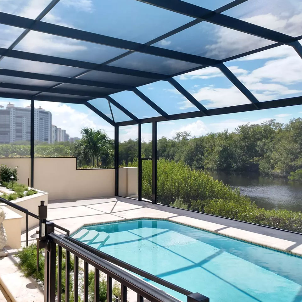 Home Screen Enclosures with Picture Window | SWFL Screen Installation Project from Ace Screen Repair